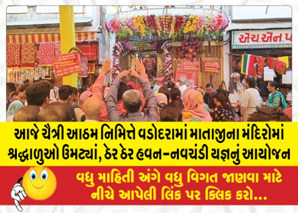 MailVadodara.com - Devotees-flocked-to-Mataji-temples-in-Vadodara-today-on-the-occasion-of-Chaitri-aatham-Havan-Navachandi-Yagya-was-organized-everywhere