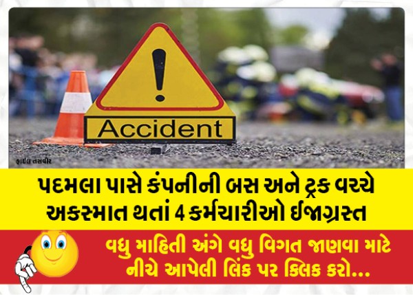 MailVadodara.com - 4-employees-injured-in-an-accident-between-a-company-bus-and-a-truck-near-Padmala