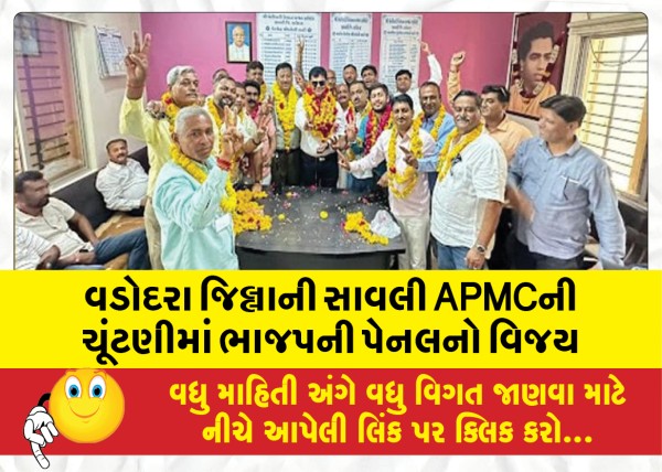 MailVadodara.com - BJP-panel-victory-in-Savli-APMC-election-of-Vadodara-district