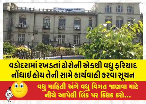 MailVadodara.com - Suggest-action-against-more-than-one-complaint-of-stray-cattle-in-Vadodara