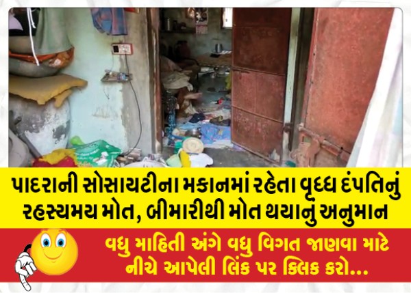 MailVadodara.com - Mysterious-death-of-elderly-couple-living-in-Padra-society-house-suspected-to-be-due-to-illness