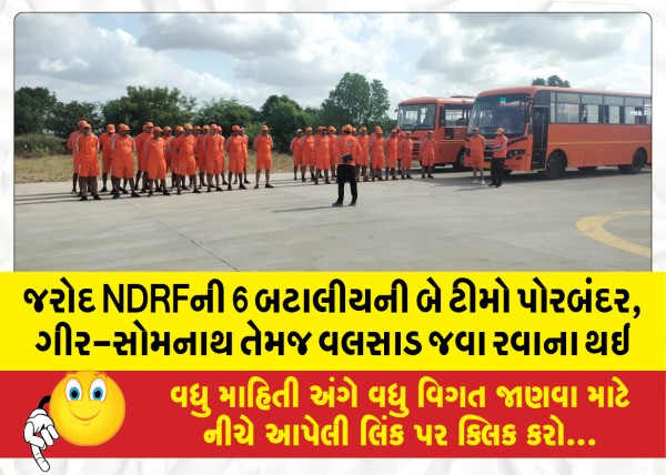 MailVadodara.com - Two-teams-of-6th-battalion-of-Jarod-NDRF-left-for-Porbandar-Gir-Somnath-and-Valsad