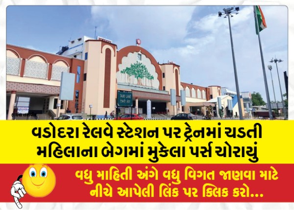 MailVadodara.com - Purse-stolen-from-womans-bag-while-boarding-train-at-Vadodara-railway-station