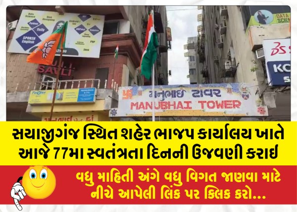 MailVadodara.com - The-77th-Independence-Day-was-celebrated-today-at-the-city-BJP-office-in-Sayajiganj