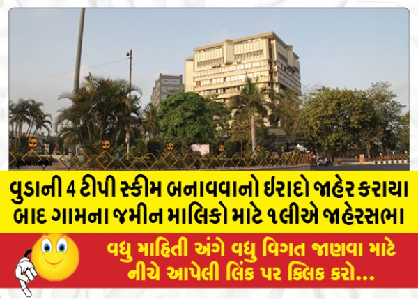 MailVadodara.com - Public-meeting-for-village-land-owners-on-1st-after-Vudas-intention-to-build-4-TP-scheme-announced