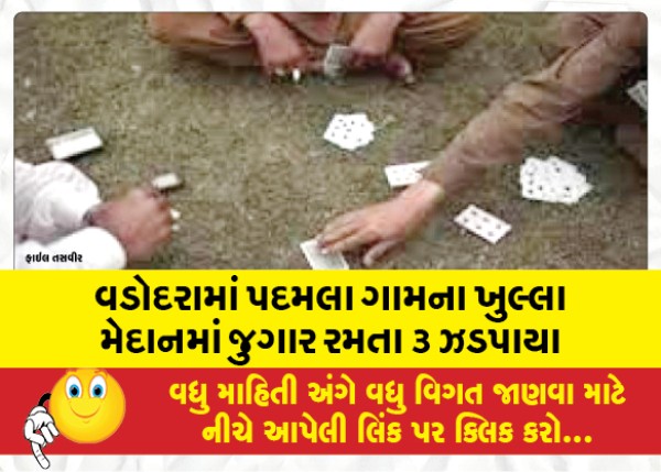 MailVadodara.com - 3-caught-gambling-in-the-open-field-of-Padmala-village-in-Vadodara