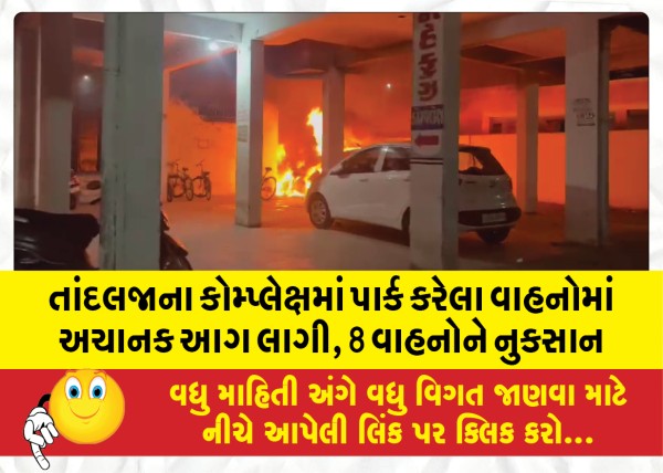 MailVadodara.com - Vehicles-parked-in-Tandaljana-complex-caught-fire-suddenly-8-vehicles-damaged