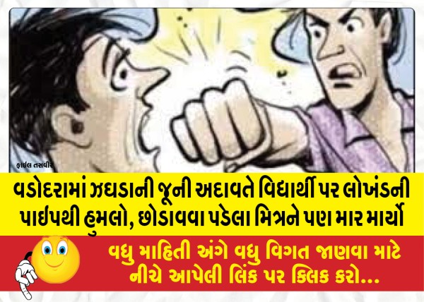 MailVadodara.com - Old-feud-in-Vadodara-Student-attacked-with-iron-pipe-friend-beaten-to-death