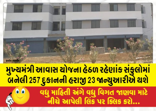 MailVadodara.com - 257-shops-built-in-residential-complexes-under-Chief-Minister-Housing-Scheme-in-Vadodara-will-be-auctioned-on-January-23