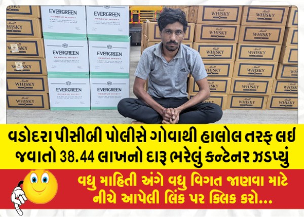 MailVadodara.com - Vadodara-PCB-police-seized-a-container-full-of-liquor-worth-38-44-lakhs-from-Goa-to-Halol