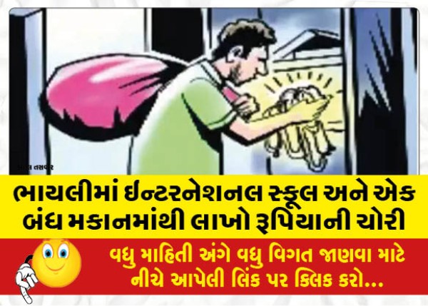 MailVadodara.com - Lakhs-of-rupees-stolen-from-International-School-and-a-locked-house-in-Bhayli