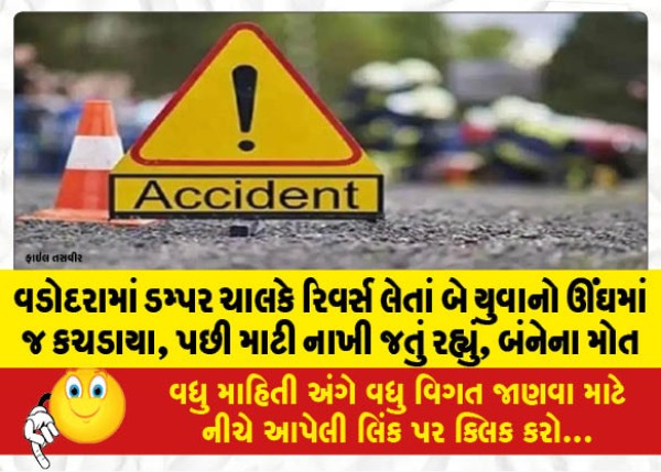 MailVadodara.com - Two-youths-crushed-in-sleep-as-dumper-driver-reverses-in-Vadodara-then-mudslides-both-killed