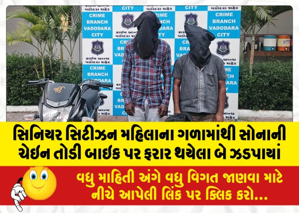 MailVadodara.com - Two-who-broke-the-gold-chain-from-the-neck-of-a-senior-citizen-woman-and-escaped-on-a-bike-were-arrested