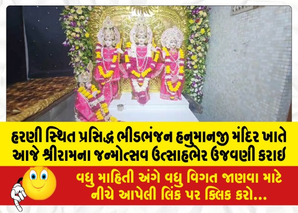 MailVadodara.com - Sri-Ram-birth-festival-was-celebrated-with-enthusiasm-today-at-the-famous-Bhidbhanjan-Hanumanji-temple-in-Harani