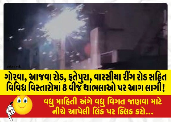 MailVadodara.com - 8-power-poles-caught-fire-in-various-areas-including-Gorwa-Ajwa-Road-Fatepura-Warsia-Ring-Road