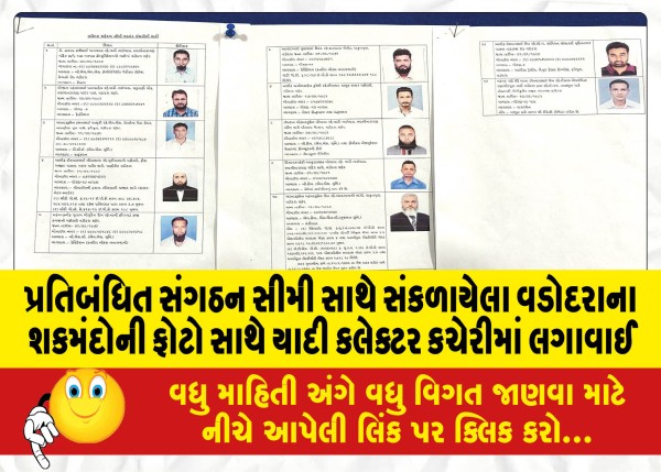 MailVadodara.com - A-list-with-photos-of-Vadodara-suspects-associated-with-banned-organization-SIMI-was-put-up-in-the-collectors-office