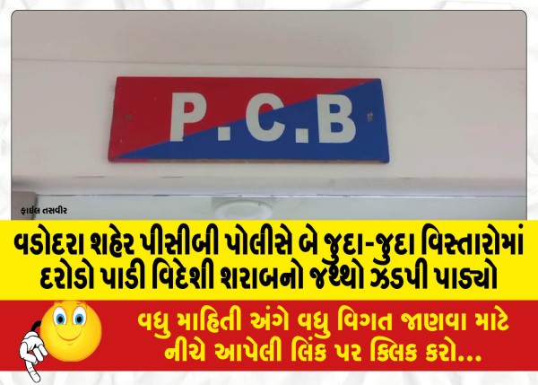 MailVadodara.com - Vadodara-city-PCB-police-raided-two-different-areas-and-seized-foreign-liquor