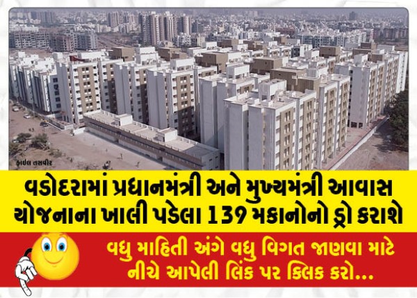 MailVadodara.com - A-draw-will-be-made-for-139-vacant-houses-of-Pradhan-Mantri-and-Chief-Minister-Awas-Yojana-in-Vadodara