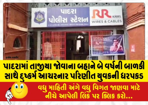 MailVadodara.com - Married-man-arrested-for-raping-two-year-old-girl-in-Padra-on-the-pretext-of-watching-Tajia