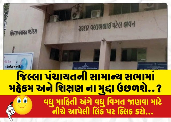 MailVadodara.com - The-issues-of-organization-and-education-will-be-raised-in-the-general-meeting-of-the-Zilla-Panchayat