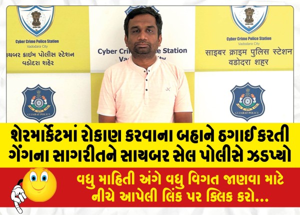 MailVadodara.com - accused-of-the-gang-who-cheated-on-the-pretext-of-investing-in-the-stock-market-was-arrested