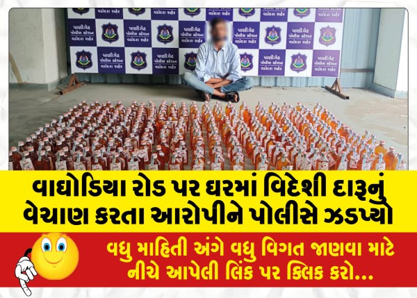 MailVadodara.com - The-police-arrested-the-accused-who-was-selling-foreign-liquor-at-a-house-on-Waghodia-Road