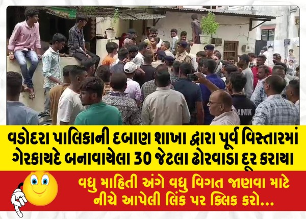 MailVadodara.com - Around-30-illegal-cattle-sheds-were-removed-in-the-eastern-area-by-the-enforcement-branch-of-Vadodara-Municipality