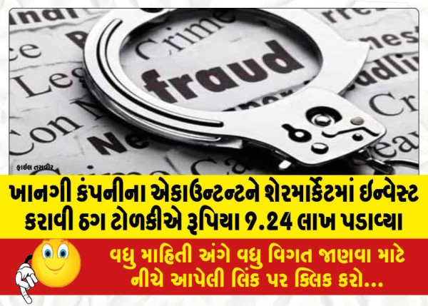 MailVadodara.com - A-gang-of-thugs-extorted-Rs-9-24-lakh-by-making-the-accountant-of-a-private-company-invest-in-the-stock-market