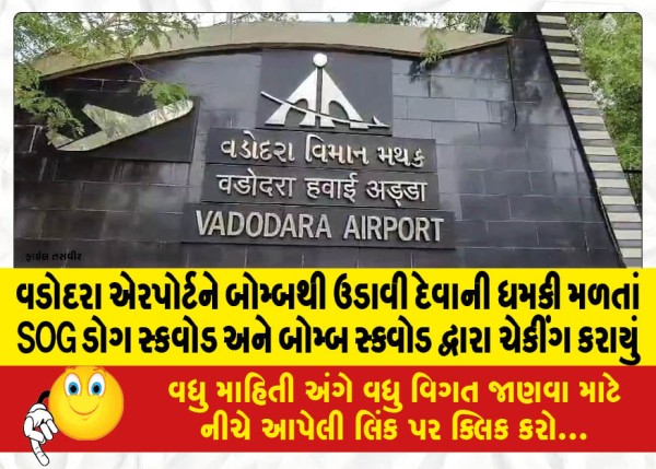 MailVadodara.com - SOG-dog-squad-and-bomb-squad-check-Vadodara-airport-after-bomb-threat