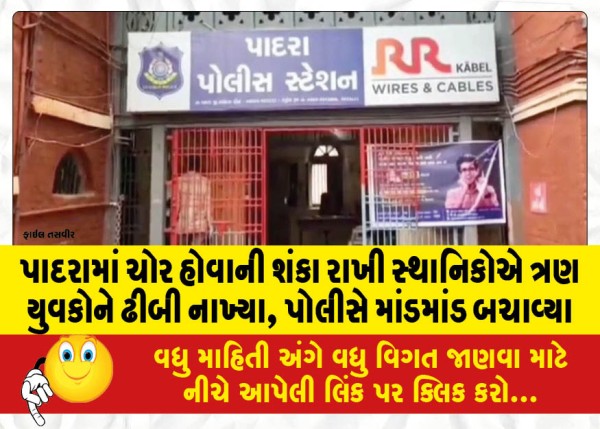 MailVadodara.com - Suspecting-thieves-in-Padra-locals-beat-up-three-youths-police-barely-save-them