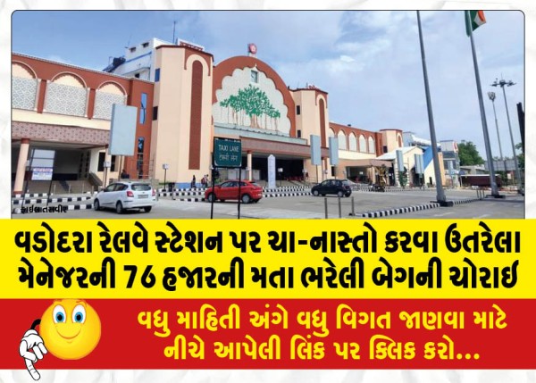 MailVadodara.com - A-bag-full-of-76-thousand-votes-was-stolen-from-the-manager-who-had-got-down-to-have-tea-and-breakfast-at-Vadodara-railway-station