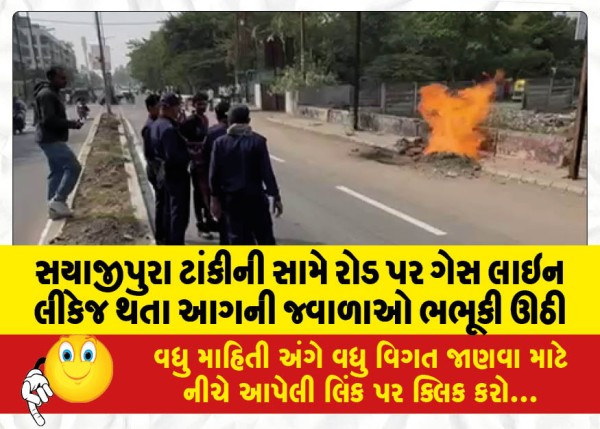 MailVadodara.com - Leaking-gas-line-on-road-in-front-of-Sayajipura-tank-bursts-into-flames