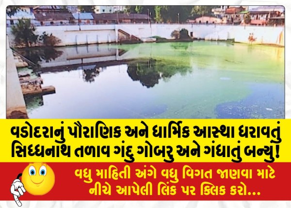 MailVadodara.com - Vadodaras-mythical-and-religiously-held-Siddhnath-Lake-turned-dirty-and-smelly