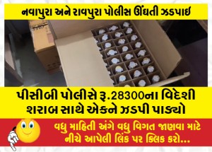 પીસીબી પોલીસે રૂ.28300 ના વિદેશી શરાબ સાથે એકને ઝડપી પાડ્યો