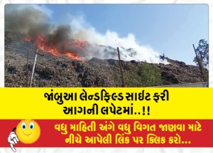 જાંબુઆ લેન્ડફિલ્ડ સાઇટ ફરી આગની લપેટમાં..!!