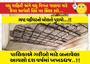 પાલિકાએ ગરીબો માટે બનાવેલા આવસો દશ વર્ષમાં ખખડધજ....!!