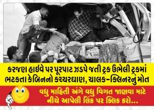 MailVadodara.com - Driver-cleaner-killed-as-cabin-rammed-by-speeding-truck-on-Karajan-highway