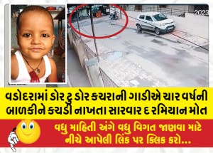 MailVadodara.com - Four-year-old-girl-dies-after-being-run-over-by-door-to-door-garbage-truck-in-Vadodara