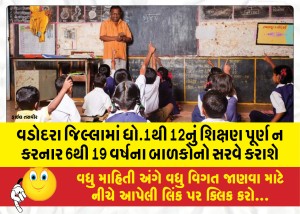 MailVadodara.com - In-Vadodara-district-children-aged-6-to-19-years-who-have-not-completed-their-education-from-1st-to-12th-will-be-surveyed