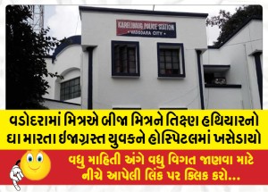 MailVadodara.com - In-Vadodara-a-friend-injured-another-friend-with-a-sharp-weapon-and-the-injured-youth-was-shifted-to-the-hospital