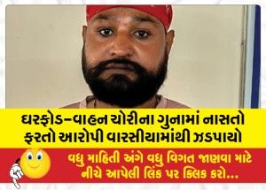 MailVadodara.com - Accused-absconding-in-the-crime-of-burglary-vehicle-theft-was-caught-from-Varsia