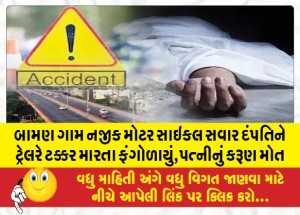 MailVadodara.com - A-motorcycle-riding-couple-collided-with-a-trailer-near-Baman-village-the-wife-died-tragically