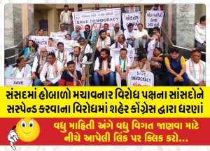 MailVadodara.com - A-sit-in-by-the-city-Congress-against-the-suspension-of-opposition-MPs-who-created-a-ruckus-in-Parliament