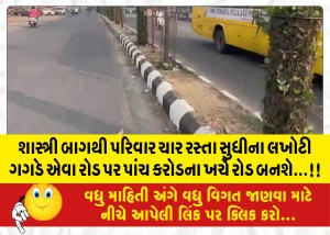 MailVadodara.com - From-Shastri-Bagh-to-Parivar-Char-Road-a-road-will-be-constructed-at-a-cost-of-five-crores-on-the-Lakhoti-Gagde-road