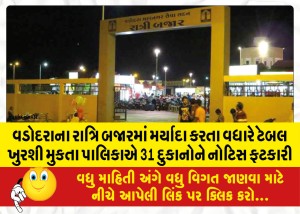 MailVadodara.com - The-municipality-issued-notices-to-31-shops-for-placing-more-than-the-limit-of-tables-and-chairs-in-Vadodara-night-market