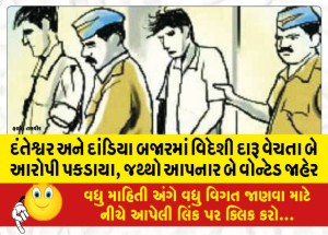 MailVadodara.com - Two-accused-were-caught-selling-foreign-liquor-in-Danteshwar-and-Dandiya-markets