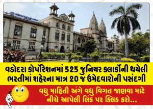 MailVadodara.com - Only-20-candidates-from-the-city-were-selected-in-the-recruitment-of-525-junior-clerks-in-Vadodara-Corporation