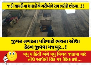 જીવન નગરના પરિવારો ભયના ઓથા હેઠળ જીવવા મજબુર..!