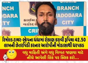 MailVadodara.com - Accused-defrauded-of-Rs-42-50-lakh-by-investing-in-remolded-tire-scrap-business-arrested-from-Modasa