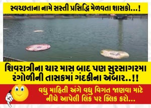 MailVadodara.com - Even-after-four-months-of-Shivratri-there-is-heaps-of-dirt-in-Sursagar-under-Rangoli